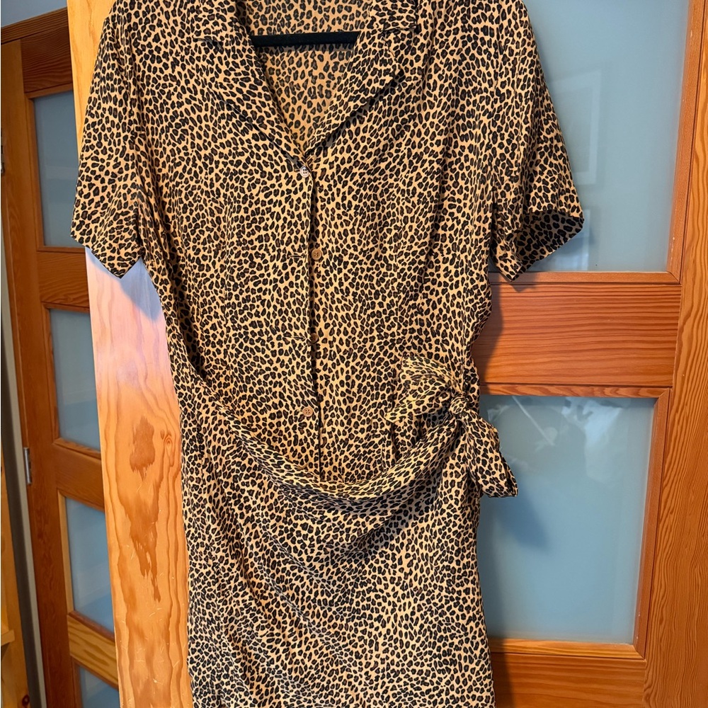 & Other Stories Animal Print Mini Dress